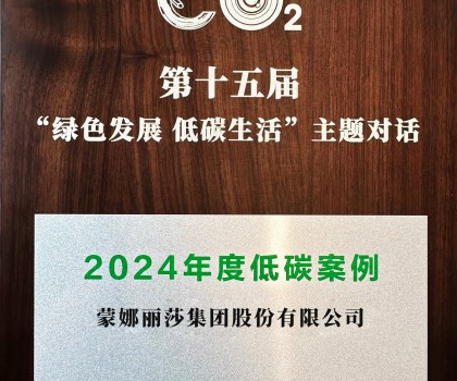 行業(yè)唯一！蒙娜麗莎入選中新社2024年度低碳案例
